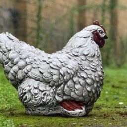 Lifelike Chicken Sculpture Charming Hen For Garden Decor Concrete Farmyard Ornament Stone Decoration Farm Animal Statue - thumbnail 2