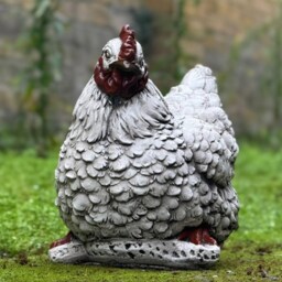 Lifelike Chicken Sculpture Charming Hen For Garden Decor Concrete Farmyard Ornament Stone Decoration Farm Animal Statue - thumbnail 3