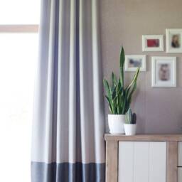 Custom Color Block Blackout Curtain Elegant Bedroom & Nursery Panel - thumbnail 3