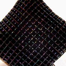 Iridescent Black Beaded Pillow - Aurora Borealis Effect Handmade Front Cover Wedding Luxury Gift Idea Home Decor - thumbnail 4
