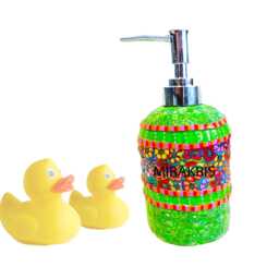 Handmade Glass Soap Dispenser Hand Wash Container - thumbnail 3