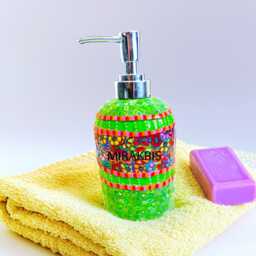 Handmade Glass Soap Dispenser Hand Wash Container - thumbnail 1