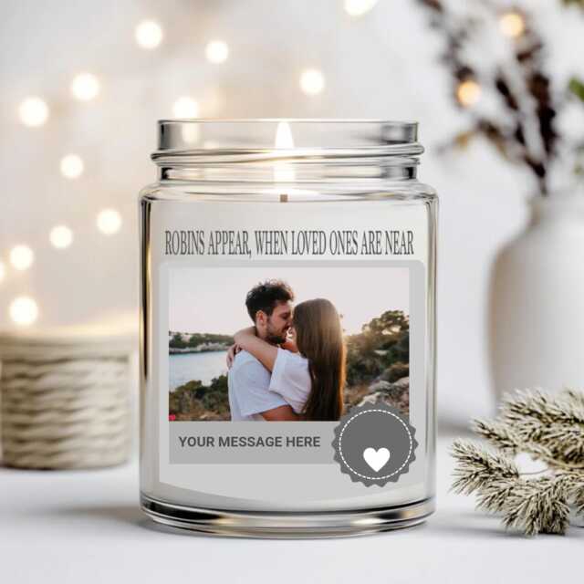 Robins Appear Candle Label L Printable Sticker Merry Christmas Labels Large Gift