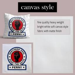 Northern Soul Cushion Birthday Gift Men Personalised Keep Faith Mum Dad Grandad Christmas Husband Present Him Her Friend Retro Mod - thumbnail 3