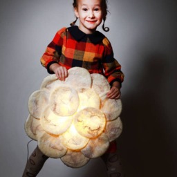 One Of A Kind, Felted Lamp. Wall Light, Night Light. Gifts For Her. Ukrainian Seller Ukraine Kyiv - thumbnail 2