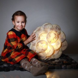 Felted Wool Wall Light, Unique Night Light