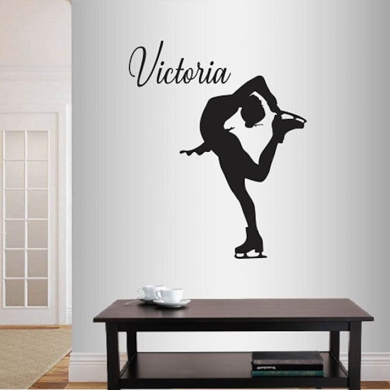 In-Style Decals Wall Vinyl Decal Home Decor Art Sticker Figure Skating Custom Name Girl Woman Ice Sports Room Removable Mural Design 1994 - image 1