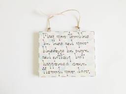 Home Blessing Quote Sign Mindfulness Happiness Plaque Meaningful Housewarming Family Friends Gift - thumbnail 1