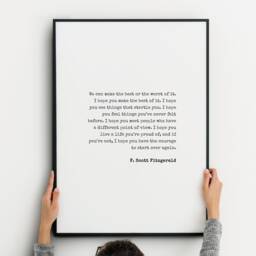 We Can Make The Best Or Worst Of It Print - F. Scott Fitzgerald Resilience Quote Inspirational Wall Art Typography Poster Unframed