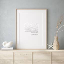 We Can Make The Best Or Worst Of It Print - F. Scott Fitzgerald Resilience Quote Inspirational Wall Art Typography Poster Unframed - thumbnail 2