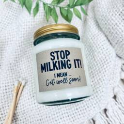Funny Get Well Soon Candle Gift Natural Soy Wax, Colleague Gift - thumbnail 2