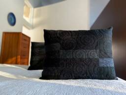 Black Quilted Pillow Shams - Choose Your Size Made To Order