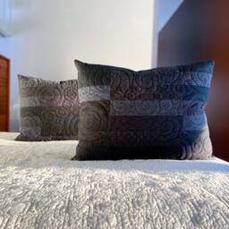 Black Quilted Pillow Shams - Choose Your Size Made To Order - thumbnail 2