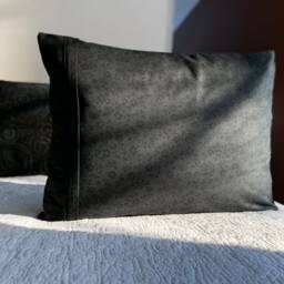 Black Quilted Pillow Shams - Choose Your Size Made To Order - thumbnail 4