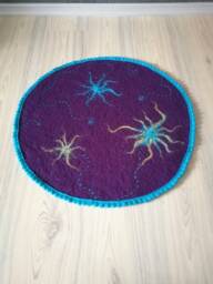 Wet Felted Rug/Pet Mat Round Cat Carpet