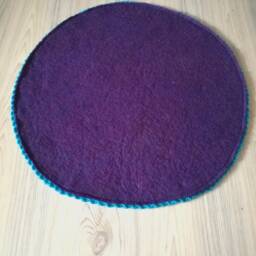 Wet Felted Rug/Pet Mat Round Cat Carpet - thumbnail 4