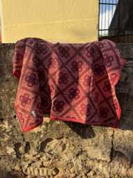 Handmade Kantha Throw With Intricate Embroidery Carpet Style Ethnic Home Accent - thumbnail 1