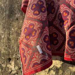 Handmade Kantha Throw With Intricate Embroidery Carpet Style Ethnic Home Accent - thumbnail 3