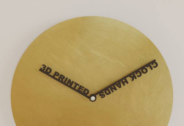 Personalizable Wall Clock - Hands 3D Printing Brass Different Sizes Silent - image 1
