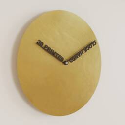 Personalizable Wall Clock - Hands 3D Printing Brass Different Sizes Silent - thumbnail 2