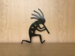 Kokopelli Figure Metal Wall Art - Man Playing The Flute Southwest Decoration - thumbnail 1