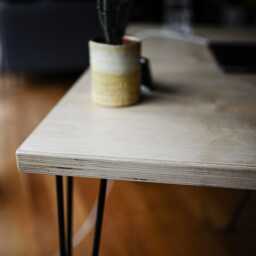 Ply Dining Set With Solid Oak Legs, Customisable Sizes, Worldwide Delivery, Birch Ply Collection - thumbnail 3