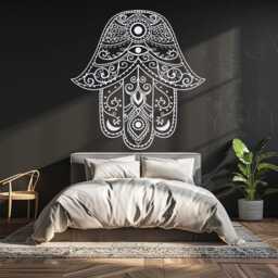 Hand Of Fatima Yoga Wall Decal Spiritual Mudra Vinyl Sticker - thumbnail 2