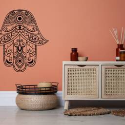 Hand Of Fatima Yoga Wall Decal Spiritual Mudra Vinyl Sticker - thumbnail 3