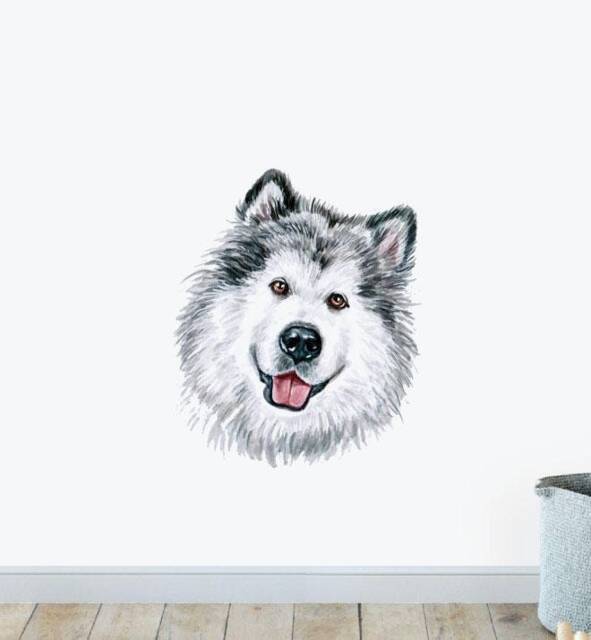 Alaskan Malamute Wall Sticker Decal - Dogs & Pets Stickers, Art, Decals, Kids Animals Decals