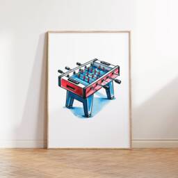 Table Football Prints - Set Of 3 Posters - Watercolour Art Painting Game Room Pub Decor Bar Games Wall Gifts Definition Artwork - thumbnail 3