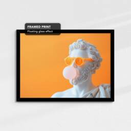 Roman Marble Statue Chewing Gum Landscape Abstract Oil Painting Framed Poster Print Canvas Wall Decor Art Bedroom Home Interior Gift - thumbnail 2