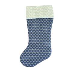 Rifle Paper Co Vintage Garden Emma in Navy Metallic Fabric Christmas Stocking - thumbnail 2