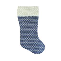 Rifle Paper Co Vintage Garden Emma in Navy Metallic Fabric Christmas Stocking - thumbnail 3