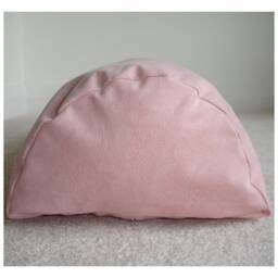 "Half Moon Bolster Cover Pink Plain Faux Suede Microsuede Block Solid Colour 18""x8""x4.5" - thumbnail 1
