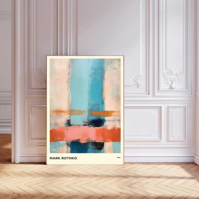 Mark Rothko Art Print, Poster, Abstract Wall Decor, Art, Pink Peach Print