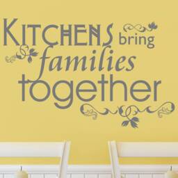 Kitchens Bring Families Together Wall Sticker, Kitchen Art, Family Decor, Decal, Art - thumbnail 2
