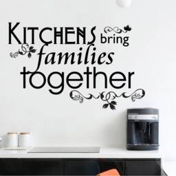 Kitchens Bring Families Together Wall Sticker, Kitchen Art, Family Decor, Decal, Art - thumbnail 4