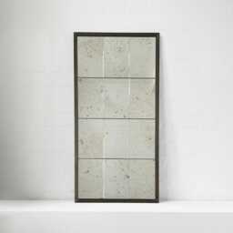 Quadris Rectangular Antiqued Panelled Mirror With Bronze Patina Frame