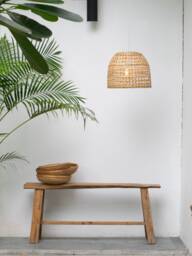Handwoven Bamboo Pendant Light - Hill Tribe Basket Lampshade