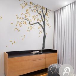 White Tree Decal Large Nursery Tree Vinyl Wall Art Wall Mural Sticker Kids Room Decor Nature Tattoo Am041 - thumbnail 2