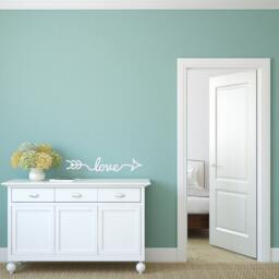 Love Arrow Quote Vinyl Wall Decal - Modern Script Design - thumbnail 2