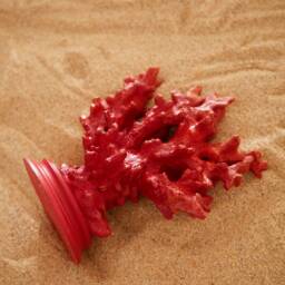 Decorative Red Coral Sculpture Beachy Home Office Decor, Aquarium & Bookshelf Decoration Item - thumbnail 3