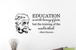 Education Is Not The Learning Of Facts Wall Decal Vinyl Sticker Classroom Art School Decor Science Quote Thinking Poster Study 1Ae - thumbnail 1