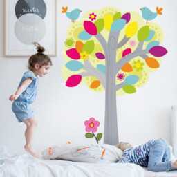 Tree Wall Decal For Kids Room, Large Vinyl Nursery Peel & Stick, Big Decor Decals Self Adhesive - thumbnail 2
