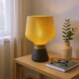Modern Mesh Vase-Like Table Lamp - 20 Colour Combinations 3D-Printed Desk Ambient Light Fixture - thumbnail 3