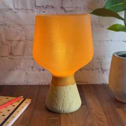 Modern Mesh Vase-Like Table Lamp - 20 Colour Combinations 3D-Printed Desk Ambient Light Fixture