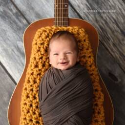 Chunky Mustard Yellow Baby Blanket Newborn Photography Prop - thumbnail 2