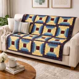 Morning Sunshine Quilt Pattern - Bright Star Patchwork Throw - PDF Download - thumbnail 3