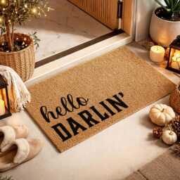 Hello Darlin Country Gift - Durable Outdoor Welcome Mat Rustic Ranch D??cor - thumbnail 3