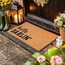 Hello Darlin Country Gift - Durable Outdoor Welcome Mat Rustic Ranch D??cor - thumbnail 4